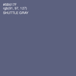 #5B617F - Shuttle Gray Color Image